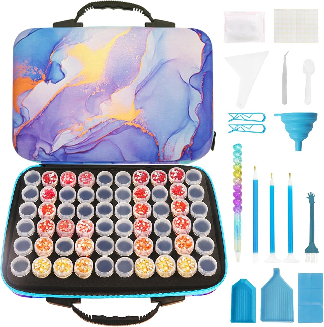 Diamond Painting Storage Containers 60 Slots Diamond Painting Accessories and Tools Diamond Art Storage Bead Storage Containers Diamond Painting Case and Storage Box